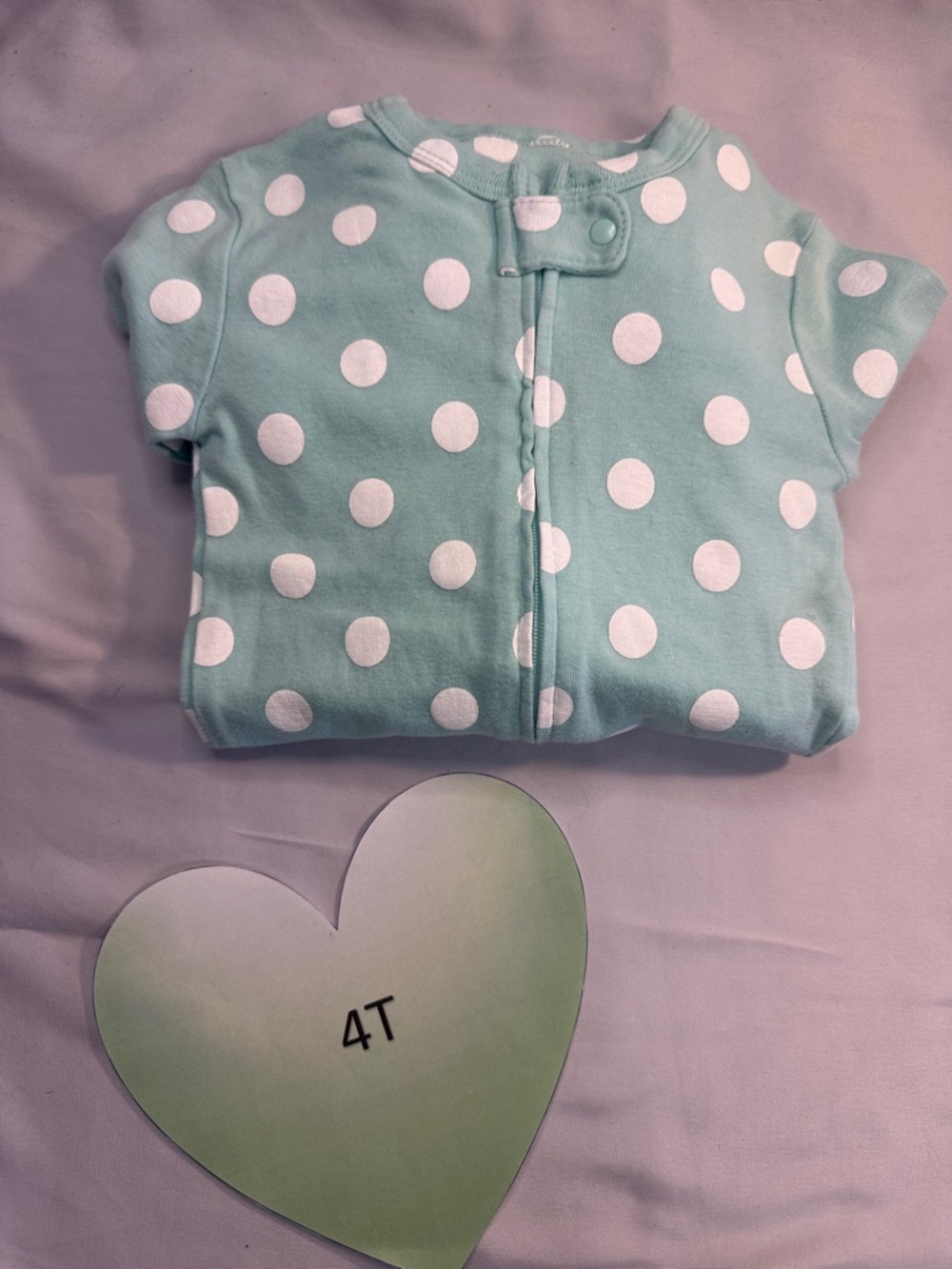 GAP NWOT Blue and White POLKA DOT snug fitting onesie sleeper